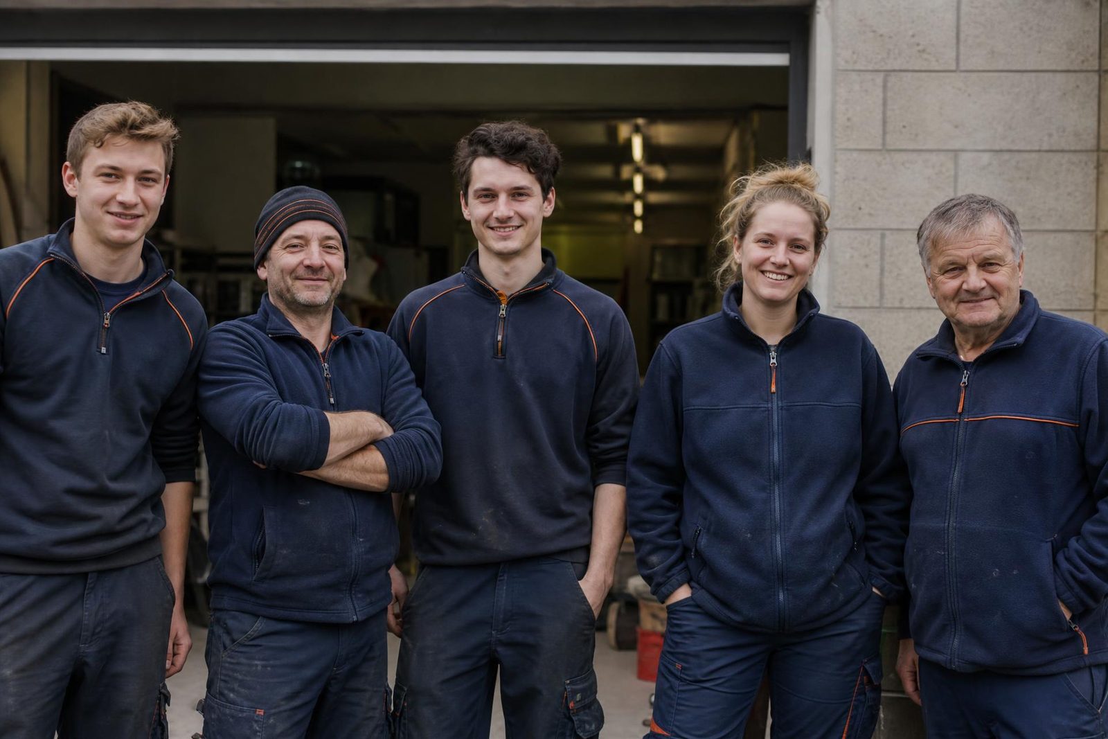 Das Team von ARA Renovationen & Entsorgung vor dem Firmenfahrzeug